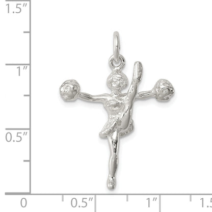 Sterling Silver Cheerleader Charm