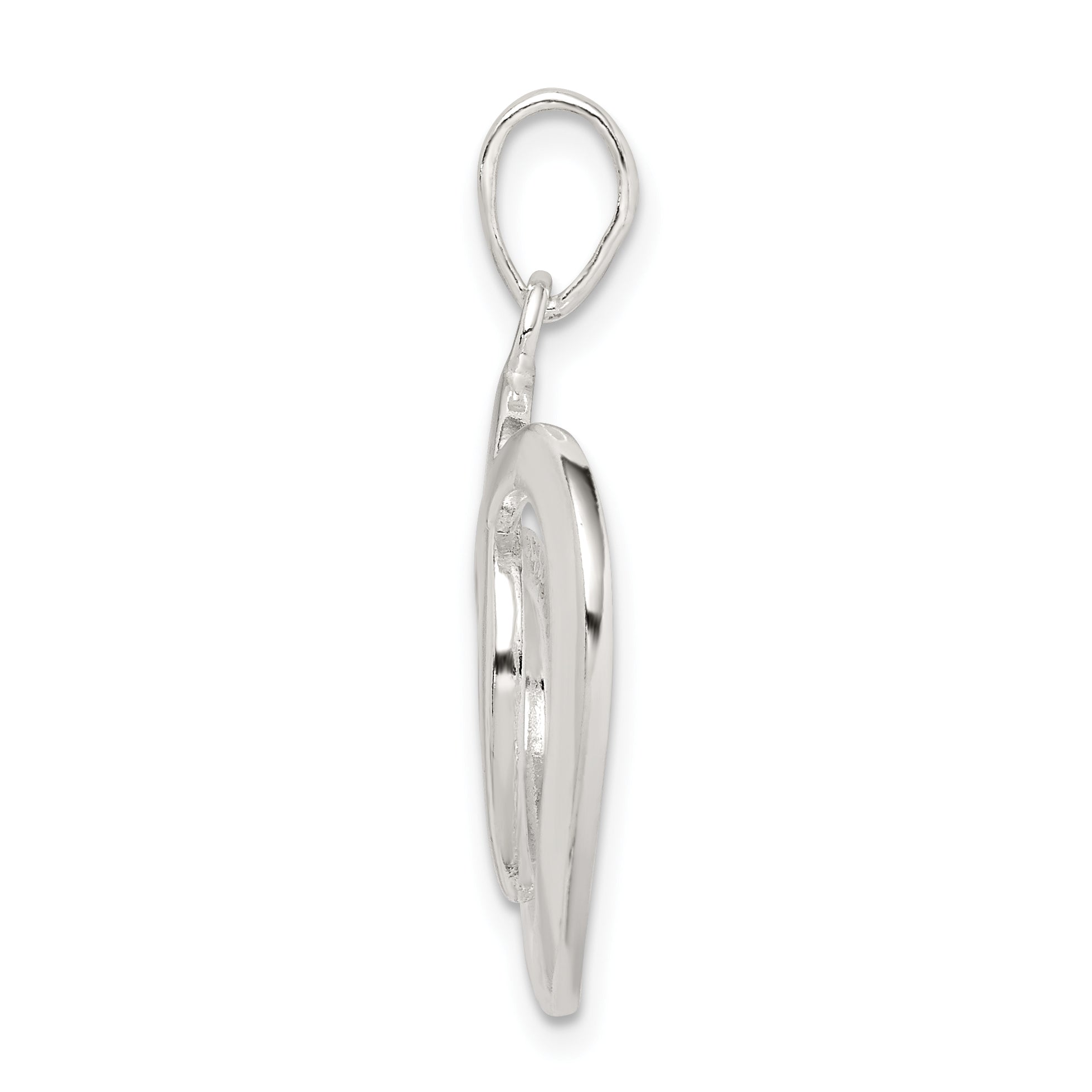 Sterling Silver Polished Heart Pendant