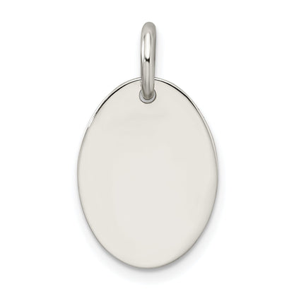 Sterling Silver Polished Enamel Faith Pendant