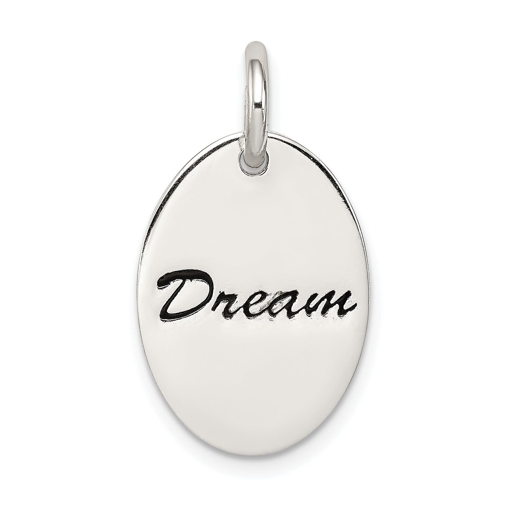 Sterling Silver Polished Enamel Dream Pendant
