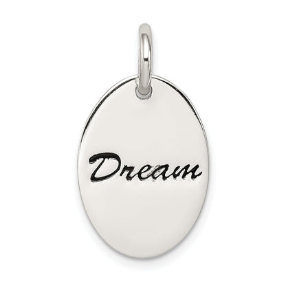 Sterling Silver Polished Enamel Dream Pendant