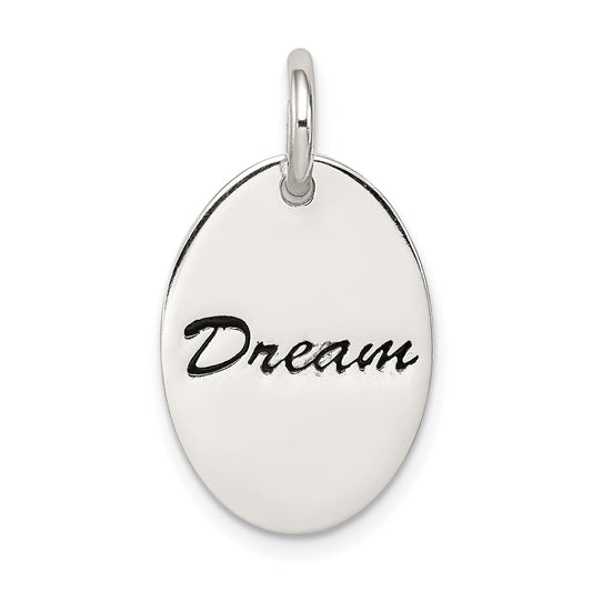 Sterling Silver Polished Enamel Dream Pendant