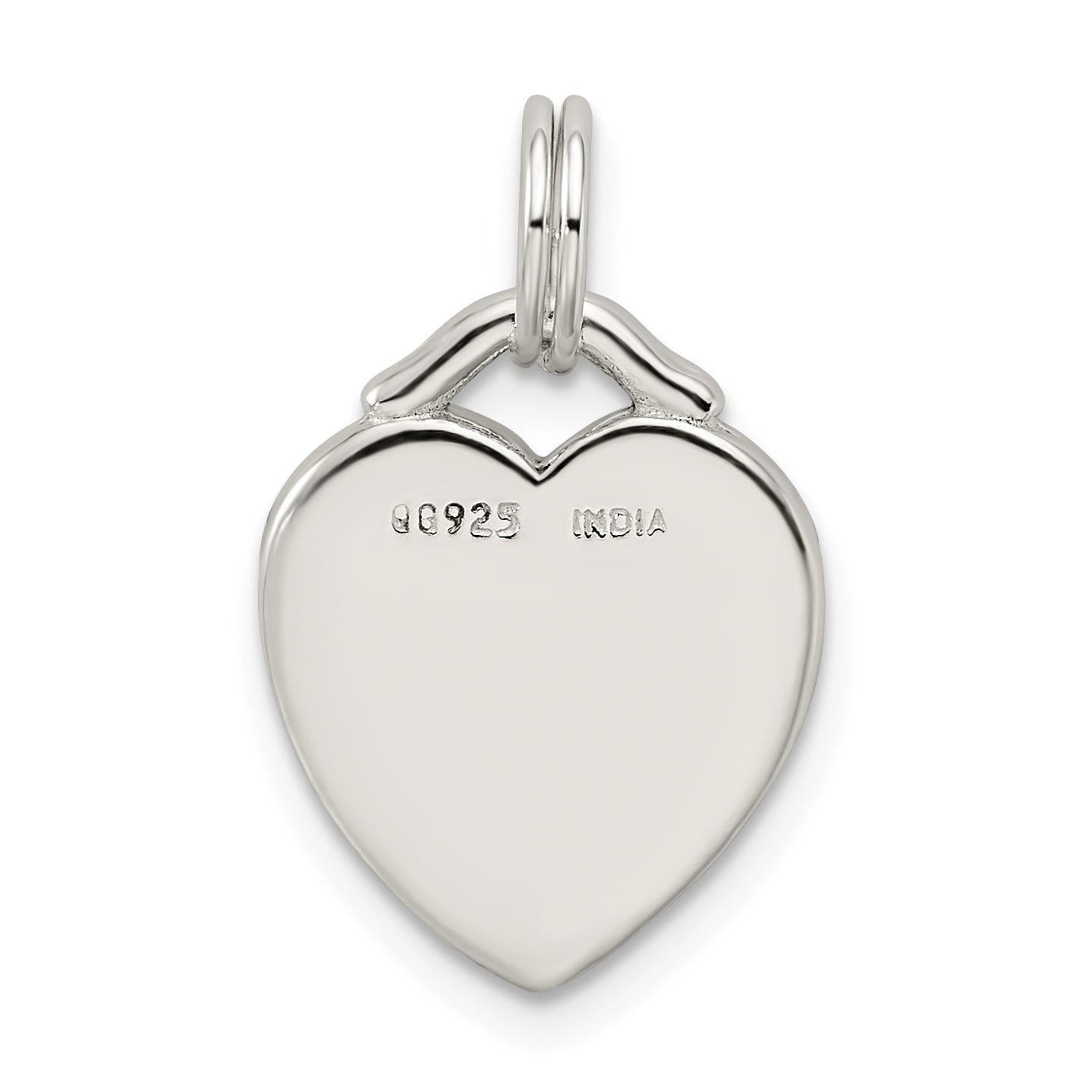 Sterling Silver Live Laugh Love Heart Pendant