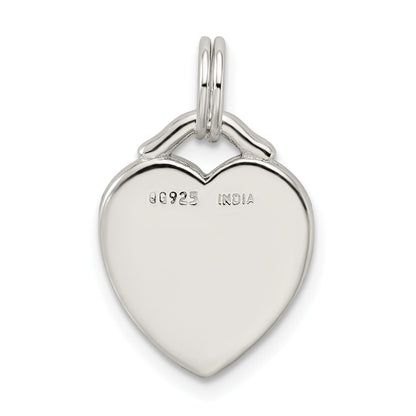 Sterling Silver Live Laugh Love Heart Pendant