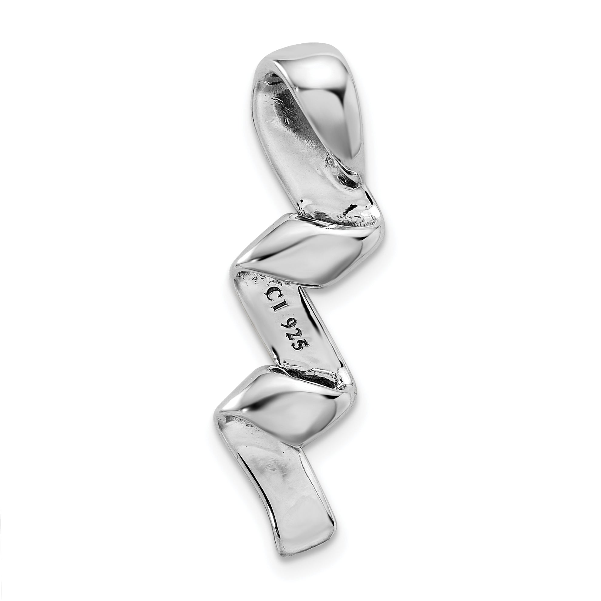 Sterling Silver Rhodium-Plated Love, Live, Laugh Charm