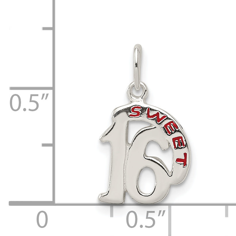 Sterling Silver Sweet 16 Pendant