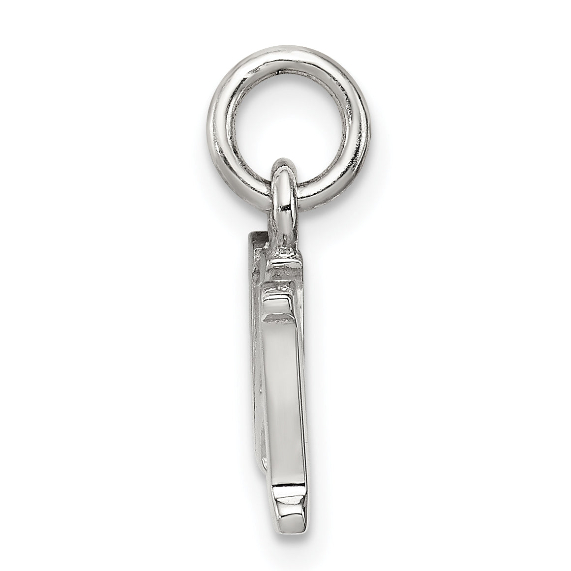 Sterling Silver Rhodium-Plated Dad Charm