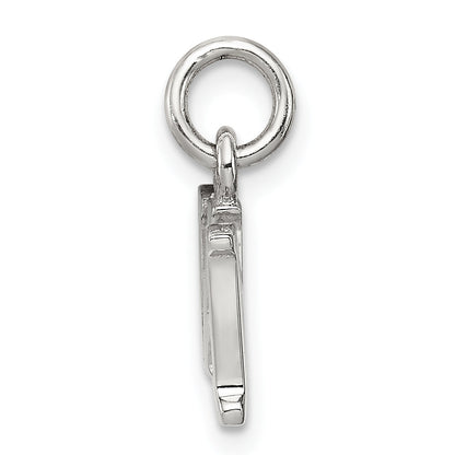 Sterling Silver Rhodium-Plated Dad Charm