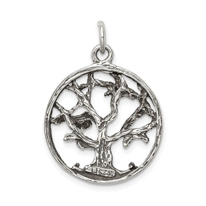 Sterling Silver Antiqued Tree Charm