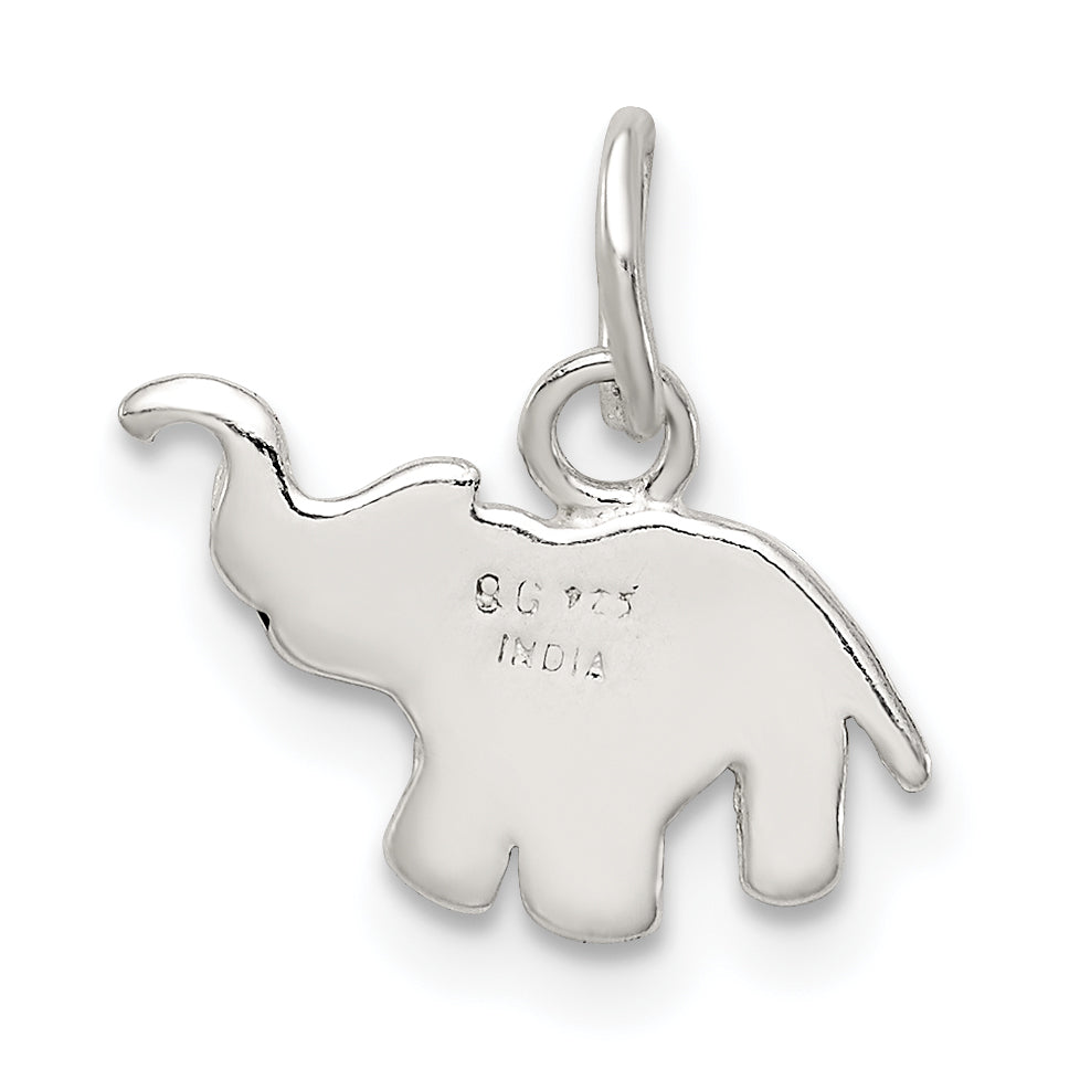 Sterling Silver Enameled Elephant Charm