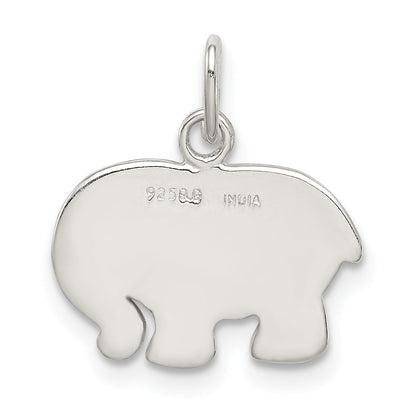 Sterling Silver Enameled Elephant Charm