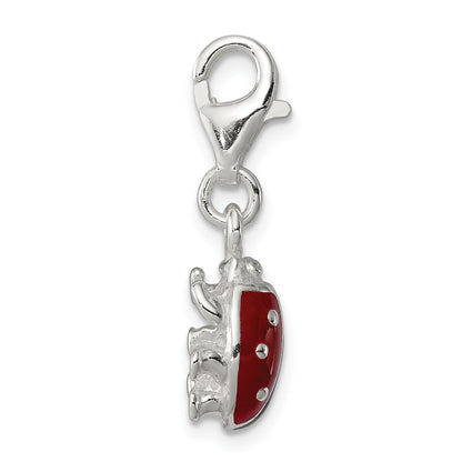 Sterling Silver Enameled Lady Bug Charm