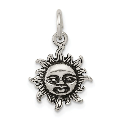 Sterling Silver Antiqued Sun Charm