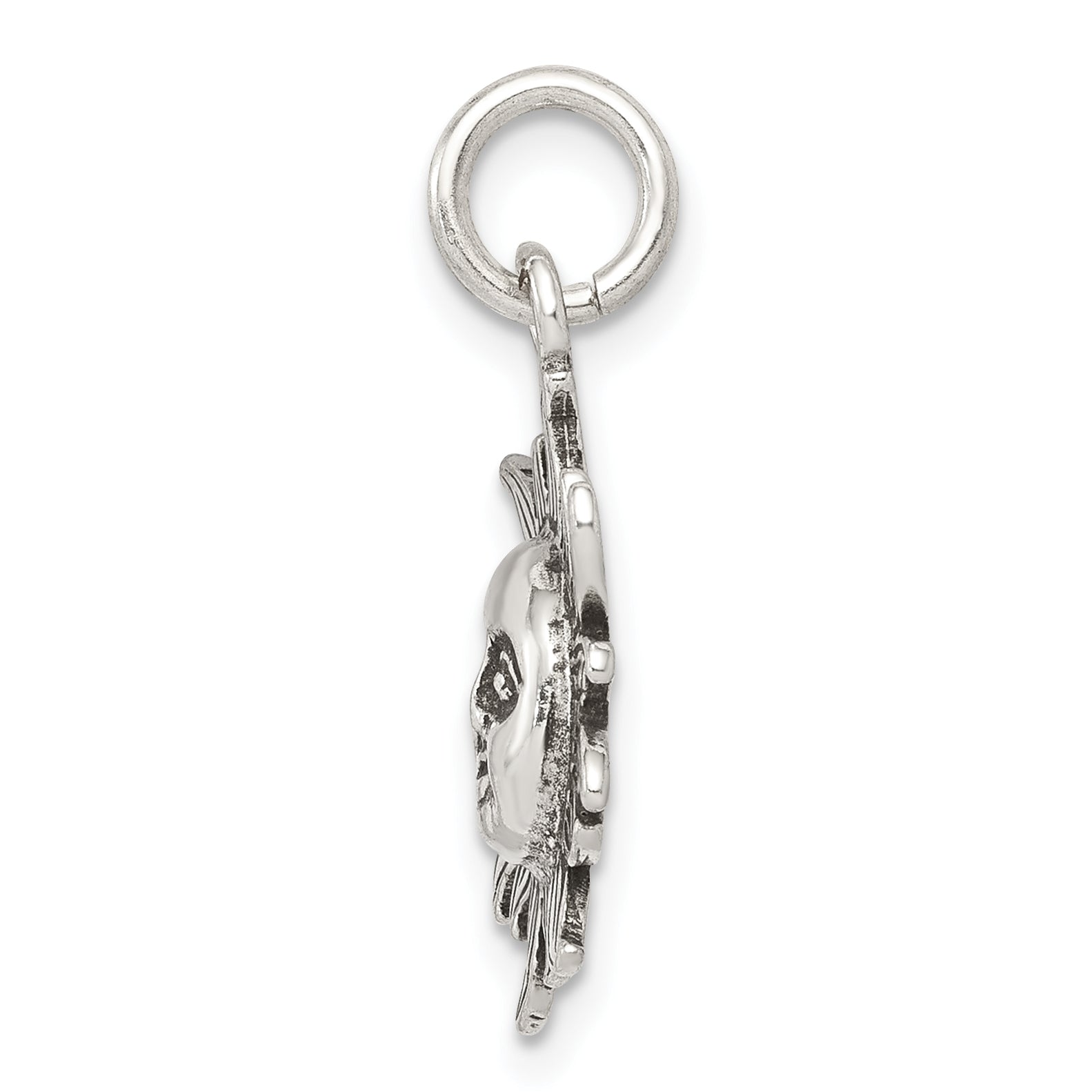 Sterling Silver Antiqued Sun Charm