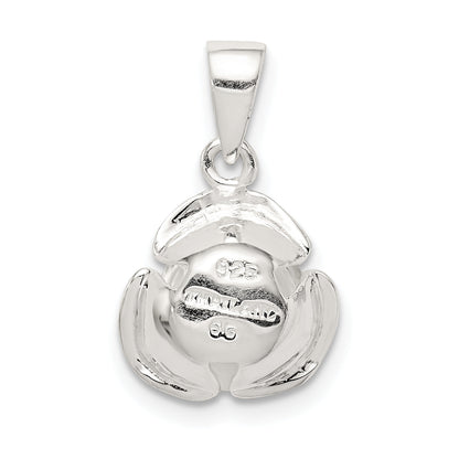 Sterling Silver Rose Pendant