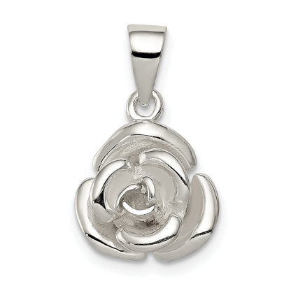 Sterling Silver Rose Pendant