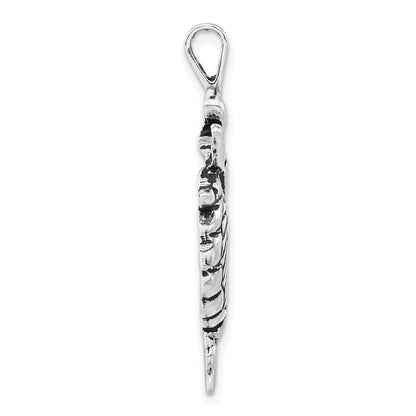 Sterling Silver Polished & Antiqued Ballerina Charm