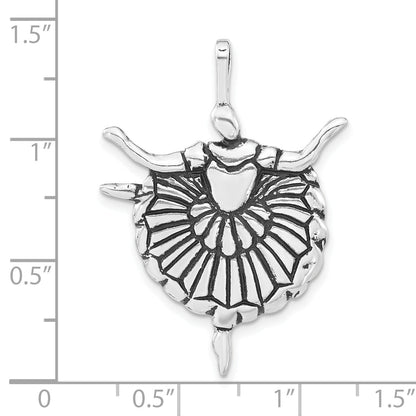 Sterling Silver Polished & Antiqued Ballerina Charm