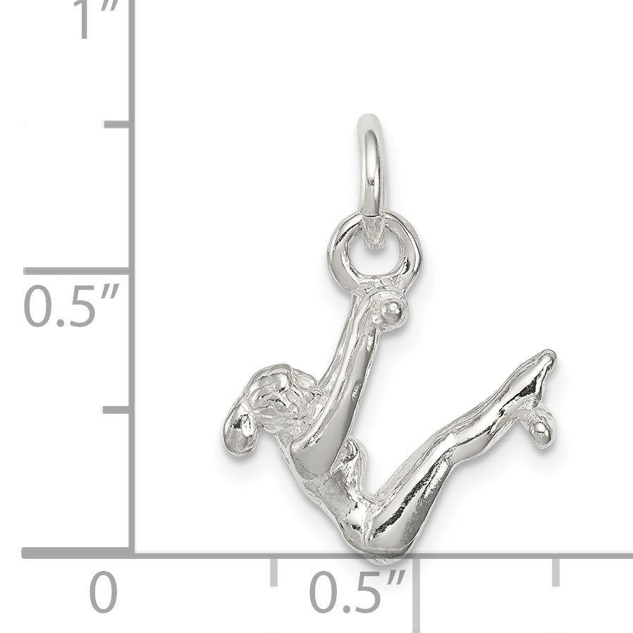 Sterling Silver Gymnast Charm
