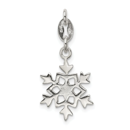 Sterling Silver Polished Snowflake Charm
