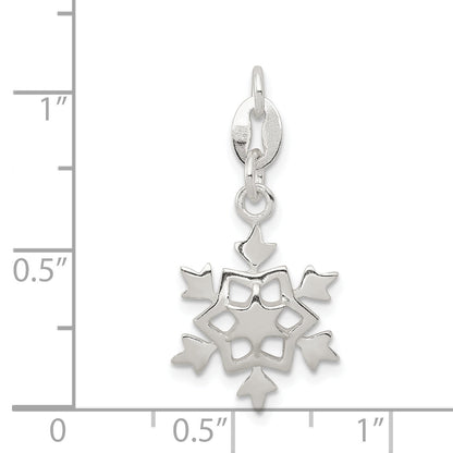 Sterling Silver Polished Snowflake Charm