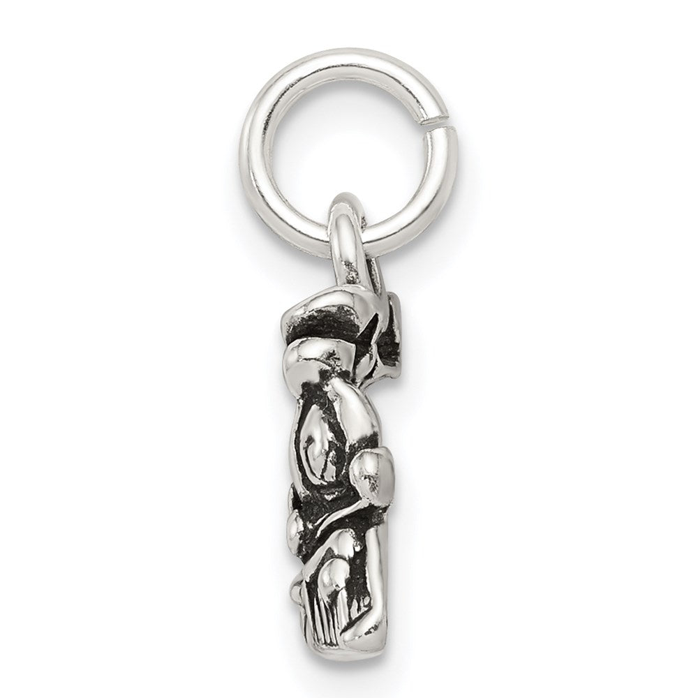 Sterling Silver Antiqued Train Charm