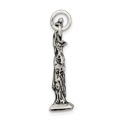 Sterling Silver Antiqued Statue Of Liberty Charm