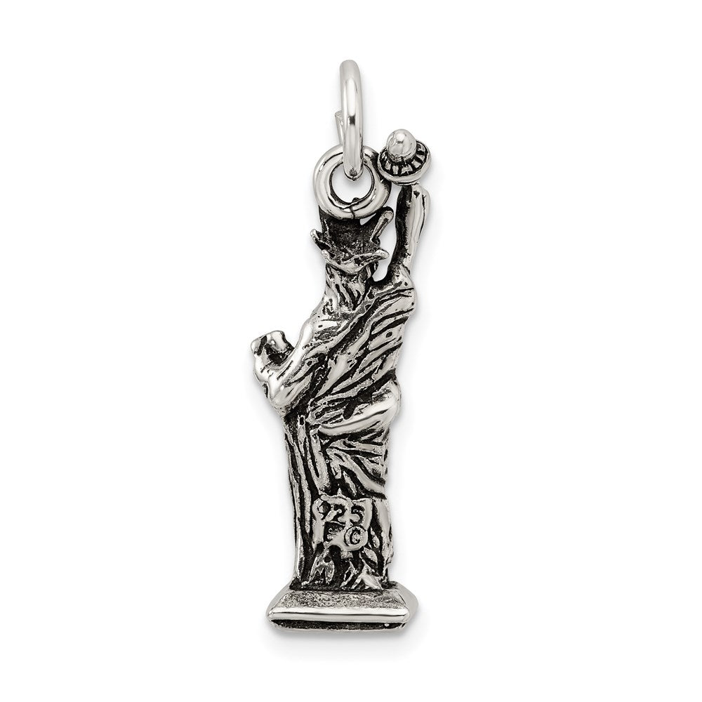 Sterling Silver Antiqued Statue Of Liberty Charm