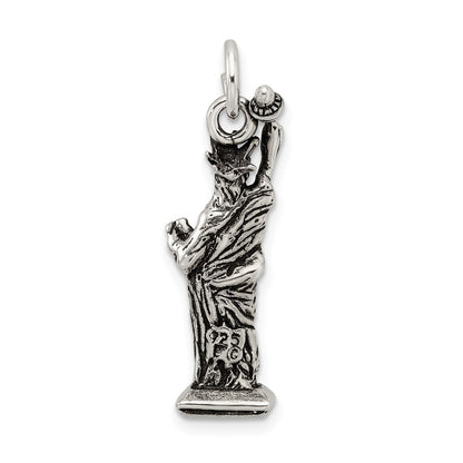 Sterling Silver Antiqued Statue Of Liberty Charm