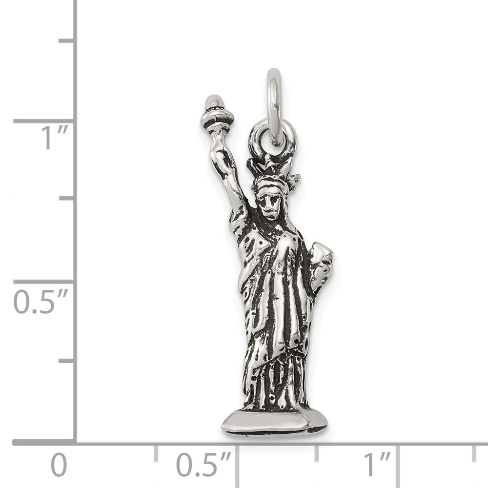 Sterling Silver Antiqued Statue Of Liberty Charm