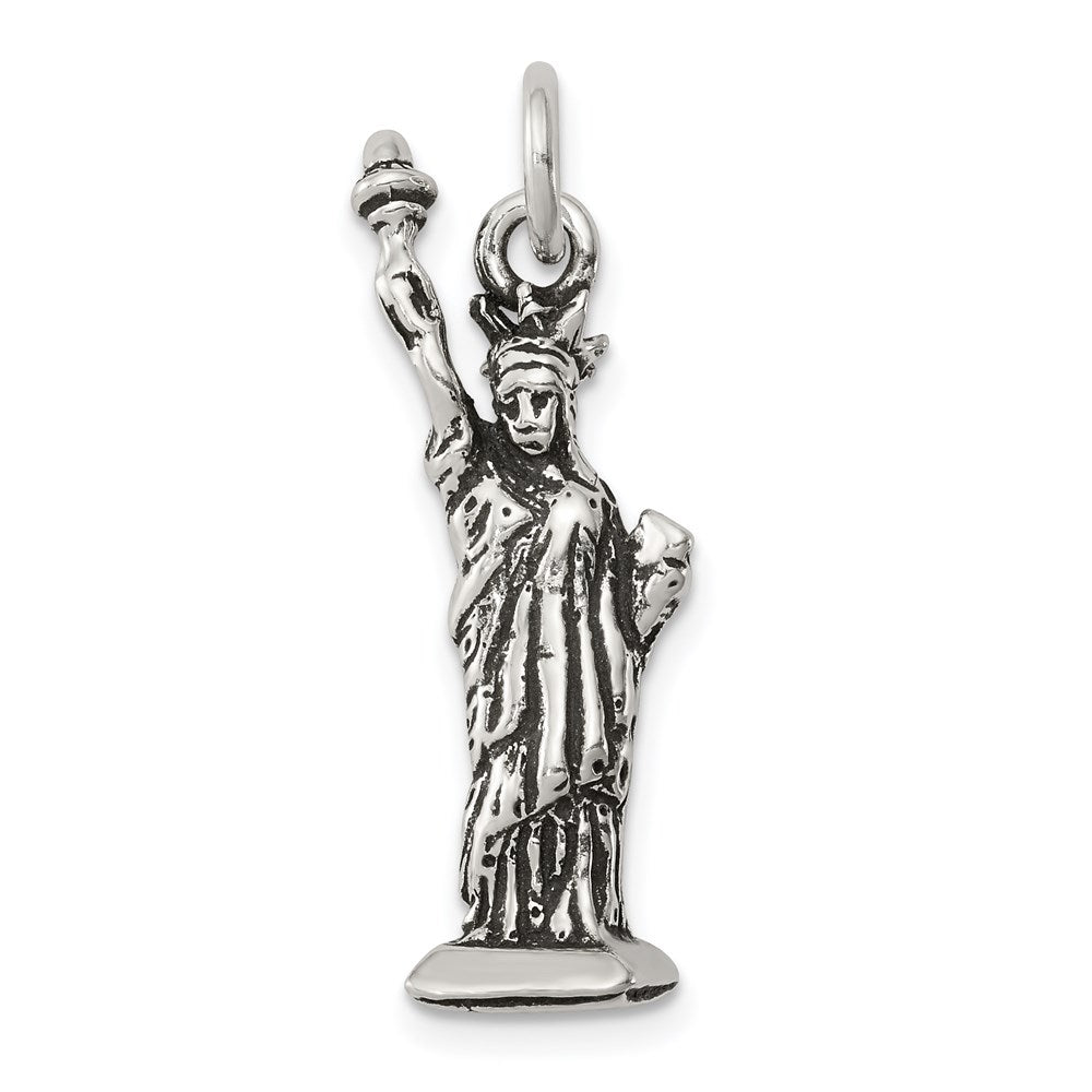 Sterling Silver Antiqued Statue Of Liberty Charm