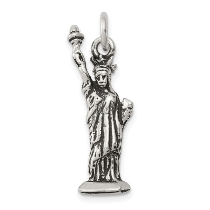 Sterling Silver Antiqued Statue Of Liberty Charm