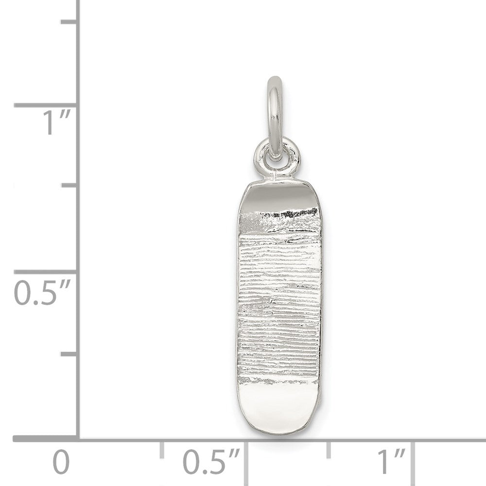 Sterling Silver Skateboard Charm