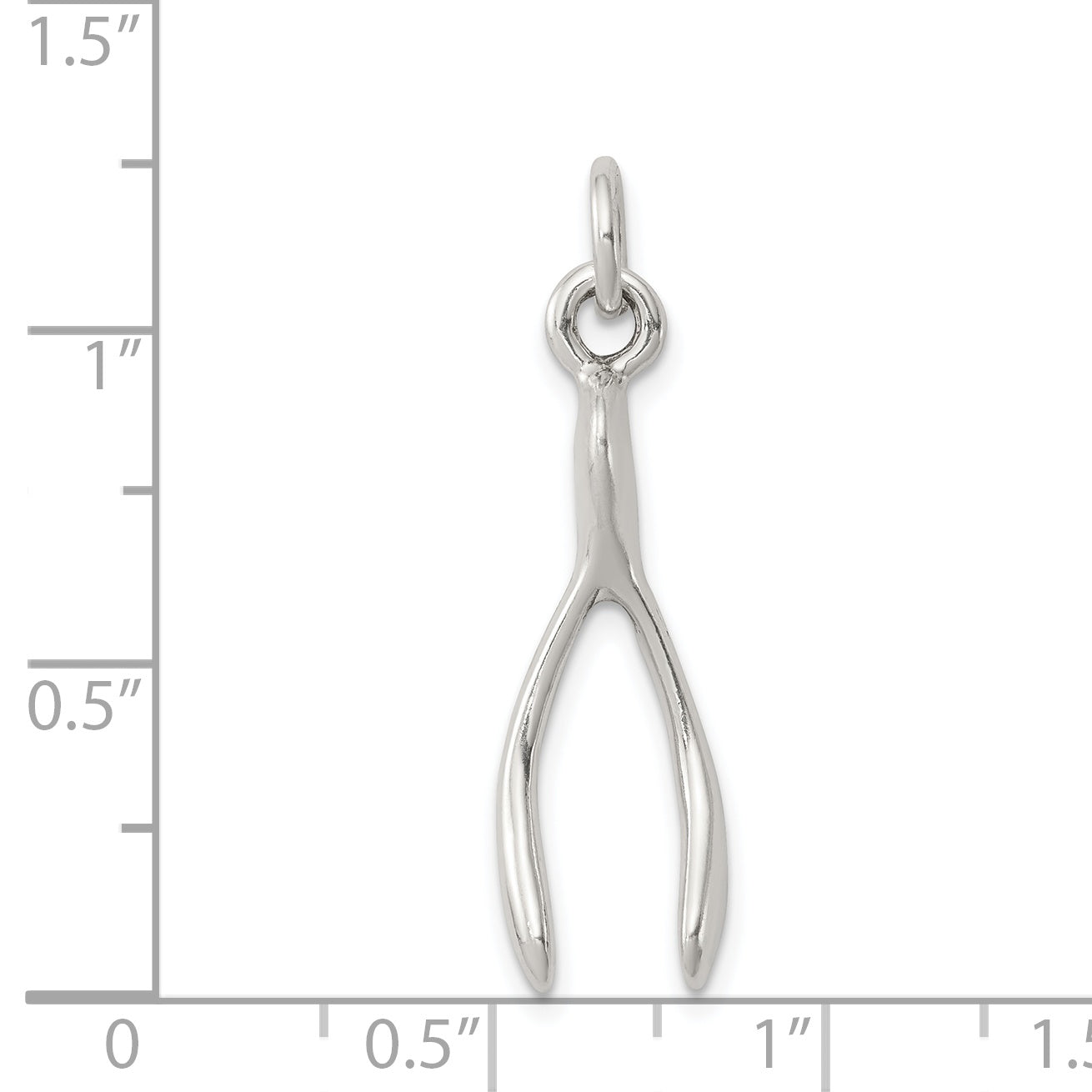 Sterling Silver Antiqued Wish Bone Charm