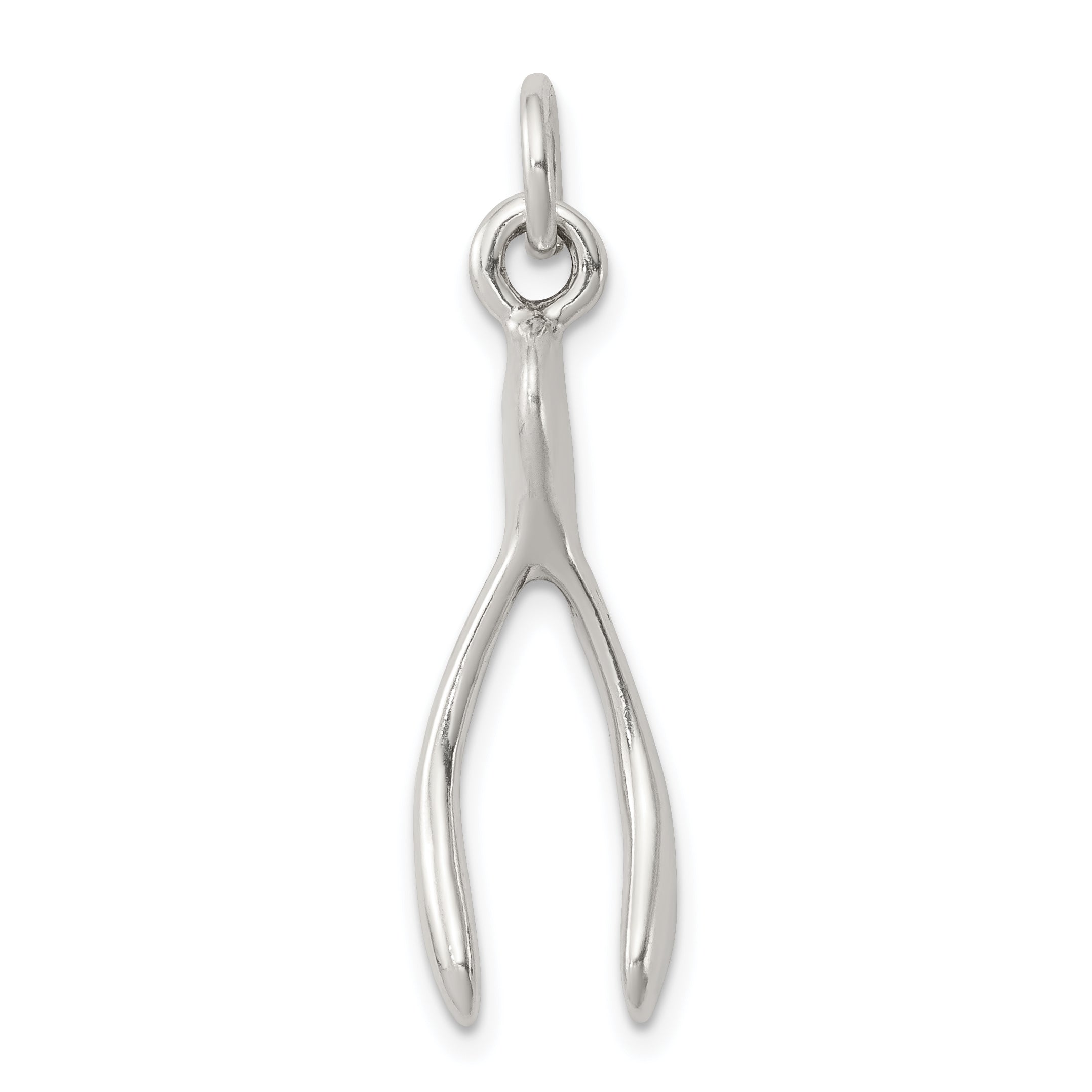 Sterling Silver Antiqued Wish Bone Charm