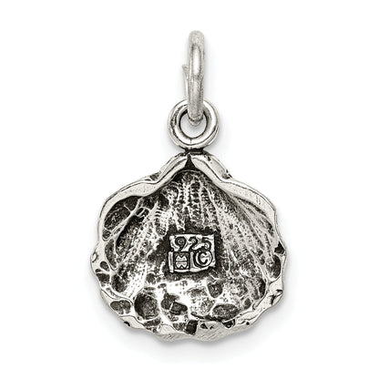 Sterling Silver Antiqued Seashell Charm