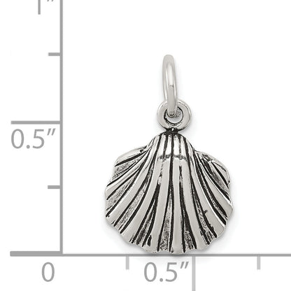 Sterling Silver Antiqued Seashell Charm