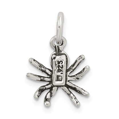 Sterling Silver Antiqued Spider Charm