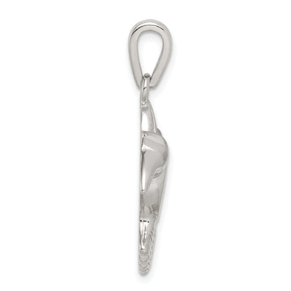Sterling Silver Rhod Plated Creat Opal Inlay Hummingbird Pendant