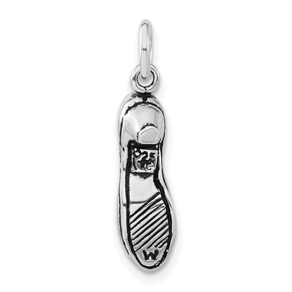 Sterling Silver 3-D Polished & Antiqued High Heel Charm