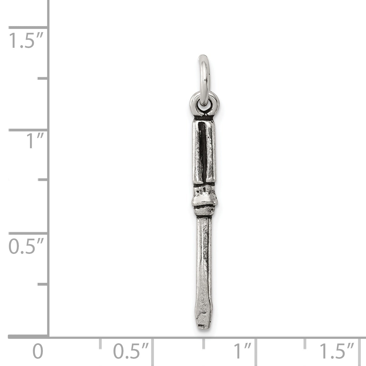 Sterling Silver Antiqued Screwdriver Charm