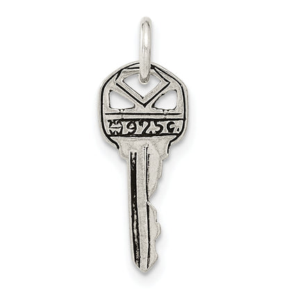 Sterling Silver Antiqued Key Charm