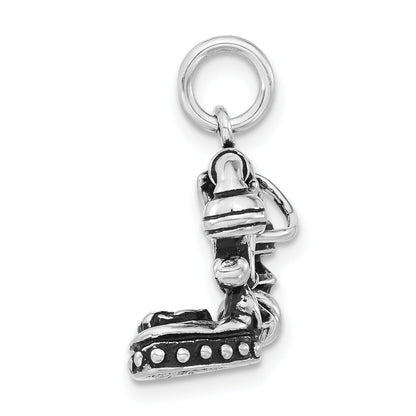 Sterling Silver 3-D Polished & Antiqued Telephone Charm