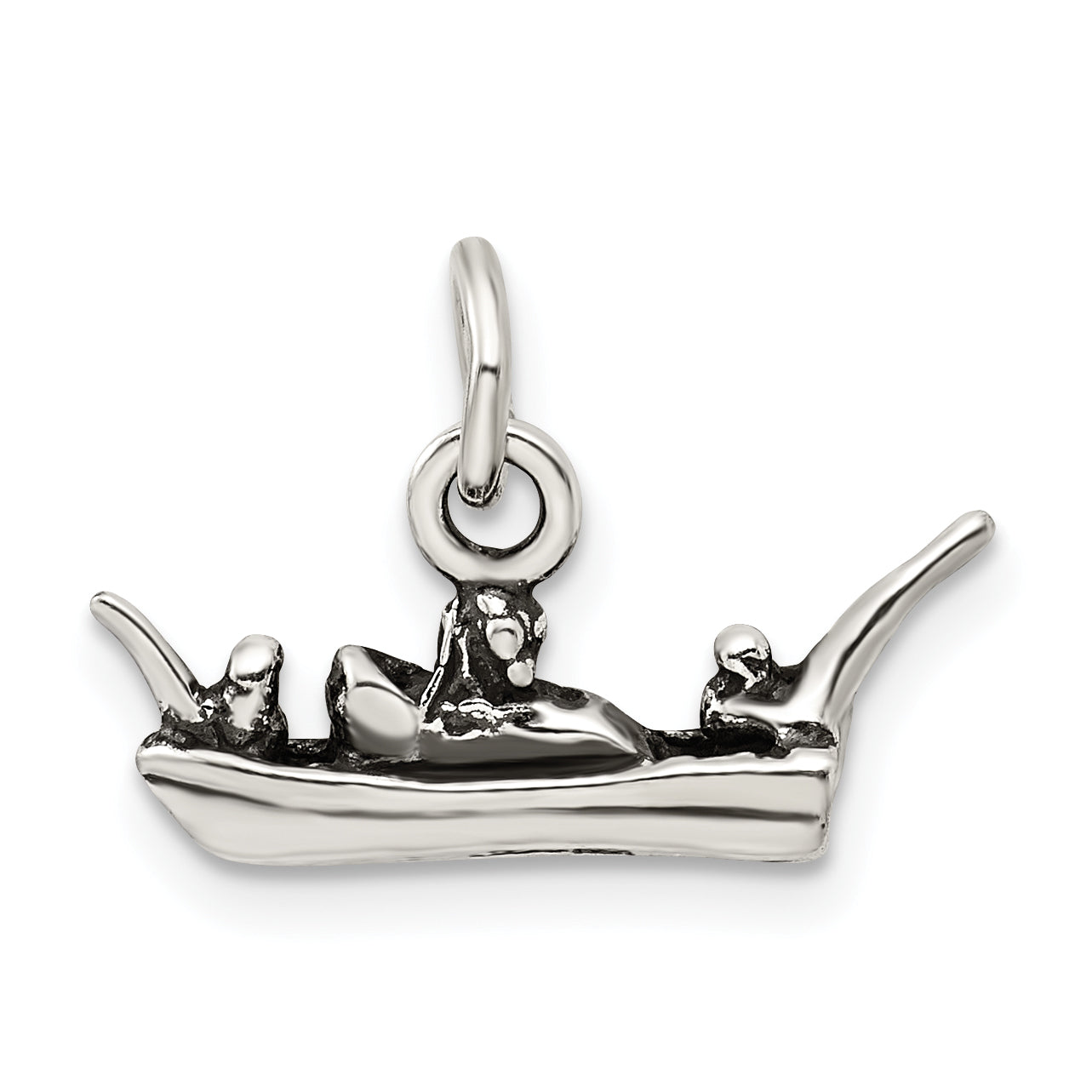 Sterling Silver Antiqued Boat Charm
