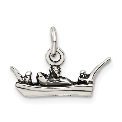 Sterling Silver Antiqued Boat Charm