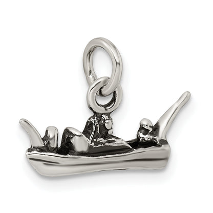 Sterling Silver Antiqued Boat Charm
