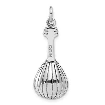 Sterling Silver Antiqued 3D Mandolin Charm