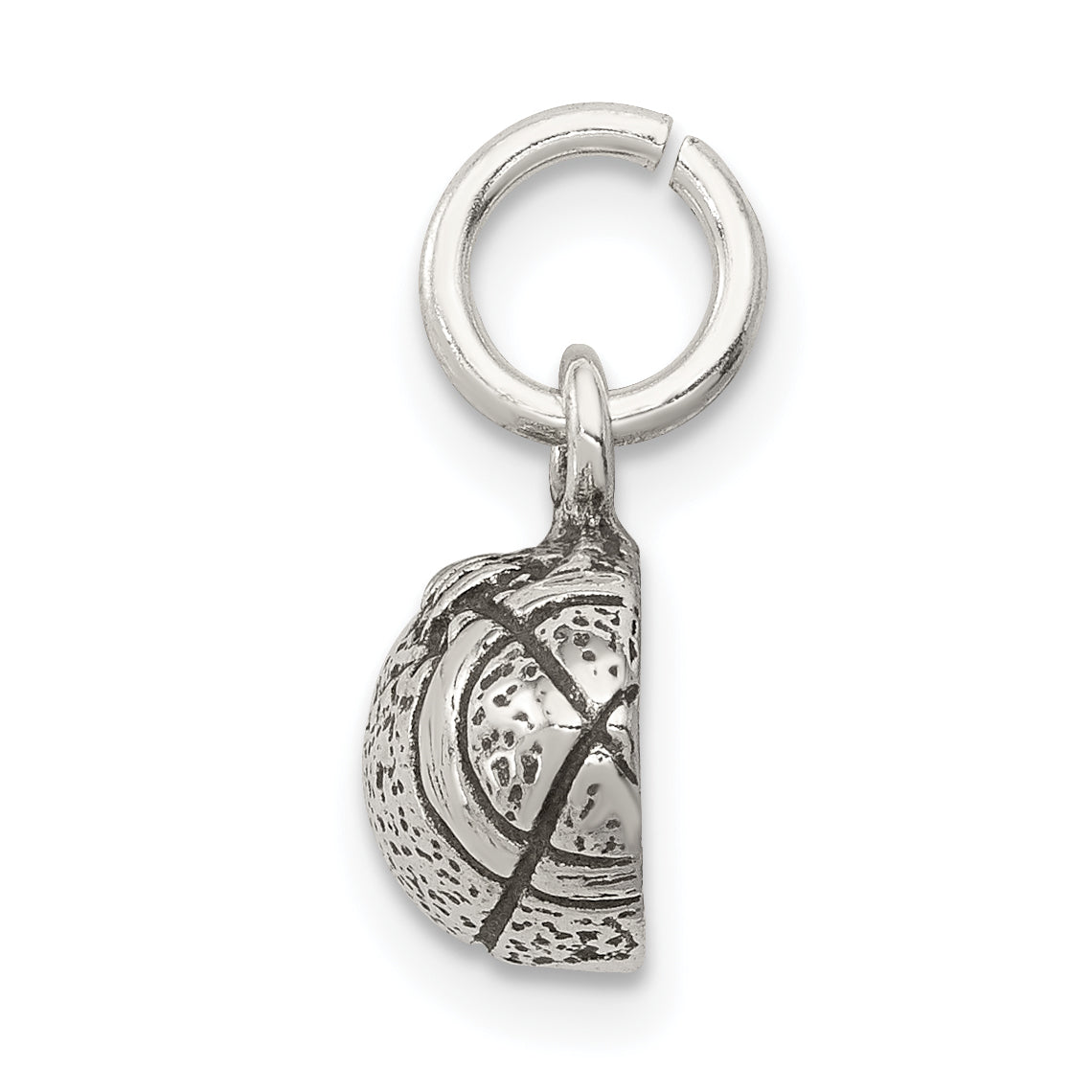 Sterling Silver Antiqued Football Charm