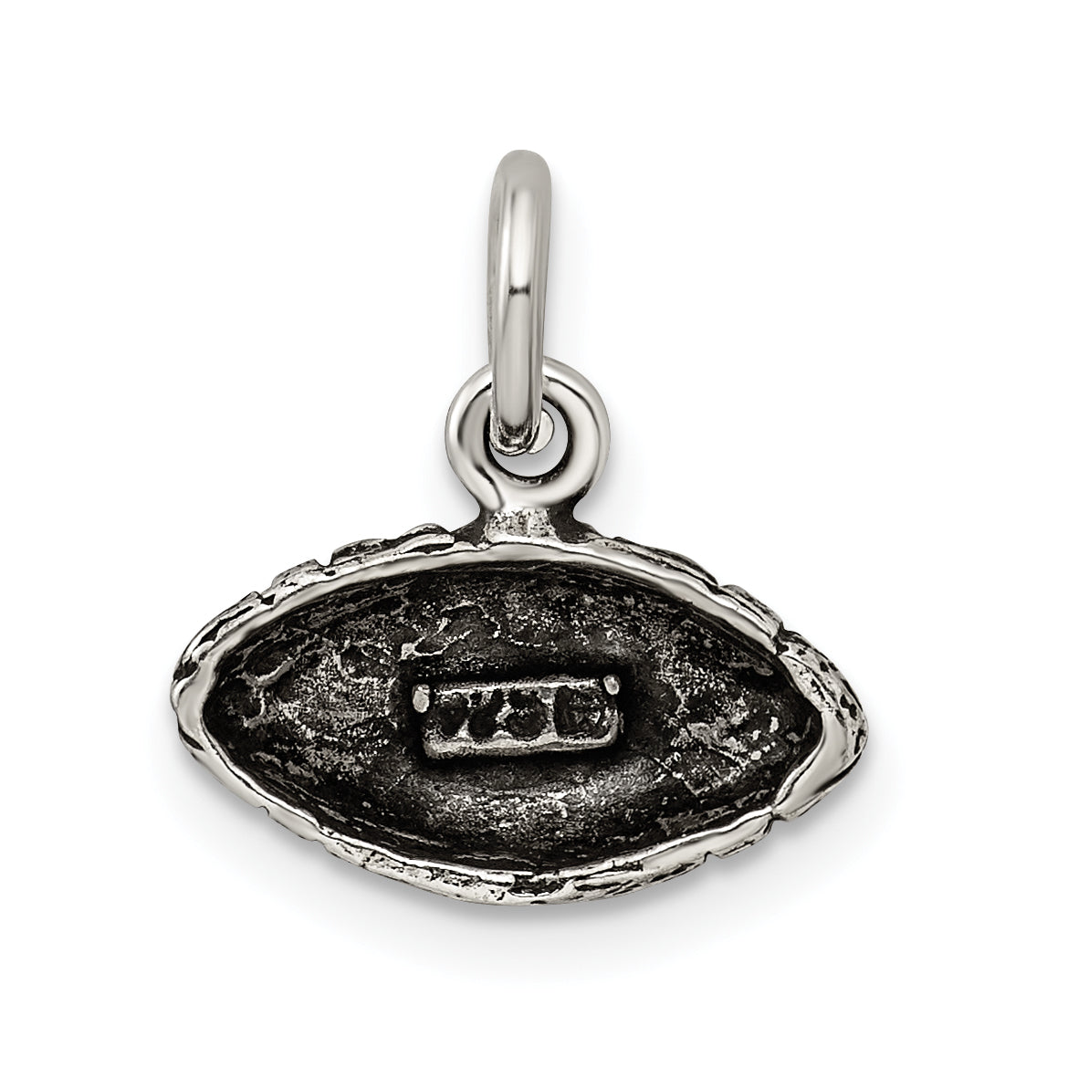 Sterling Silver Antiqued Football Charm