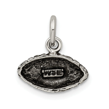 Sterling Silver Antiqued Football Charm